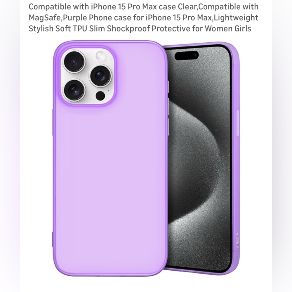 Lavender Shockproof Case for iPhone 15 Pro Max - Picture 1 of 3